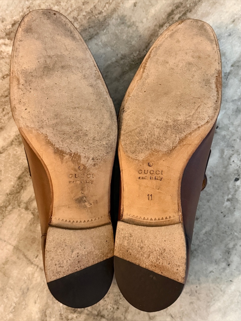 GUCCI Jordaan Horsebit Brown Ombre Leather Loafer 11/11.5 US 1953 Moccasin $1100 - Picture 10 of 10